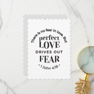 Eternal Love - 1 John 4:18 Scripture Quote Art Thank You Card