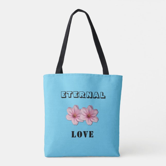 Eternal Love Cherry Blossom Tote Bag (Back)