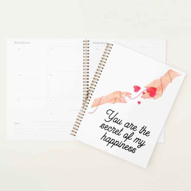 Eternal Love Connection – Romantic Red String of F Planner (Display)