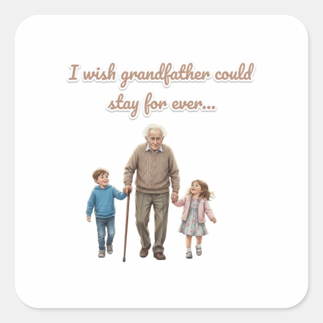 eternal love for grandfather square sticker (Front)