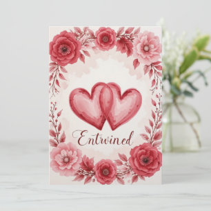 Eternal Love Heart And Roses Art  Thank You Card