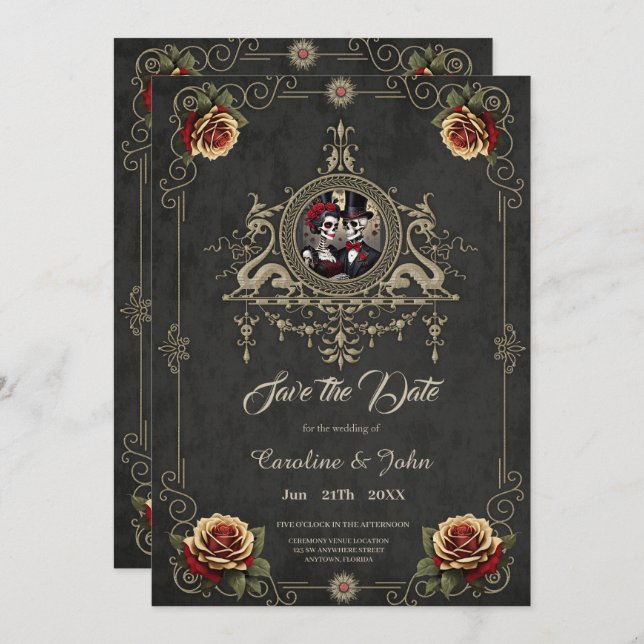 Eternal love in the darkness save the date (Front/Back)