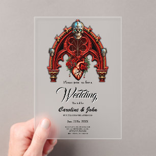 Eternal love in the shade of roses. acrylic invitations