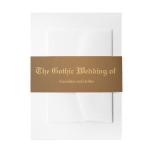 Eternal love in the shadow of Gothic darkness.  Invitation Belly Band