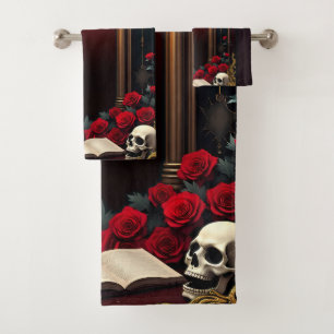 Eternal love in the shadows of darkness,  bath towel set