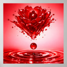 Eternal Love Liquid Rose Couple Art