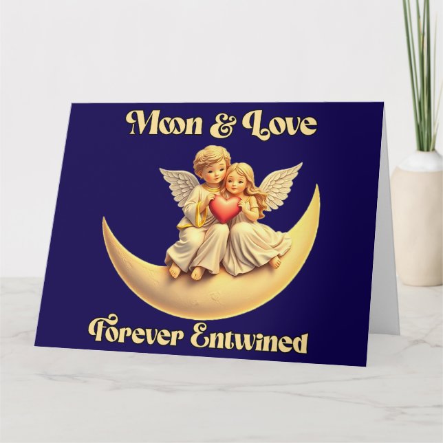 Eternal Love on a Crescent Moon Card (Front)