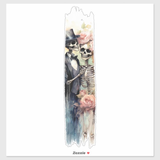 Eternal Love Skeletons Brushstroke Paint (Sheet)