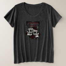 Eternal Love – Skull and Roses Gothic T-Shirt