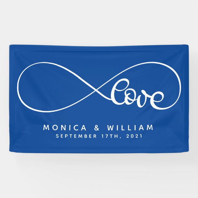 Eternal Love Symbol | Add Your Name & Date Banner (Horizontal)