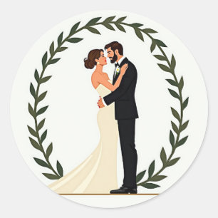 Eternal Love Wedding Couple Sticker
