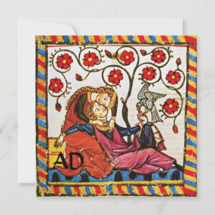 ETERNAL LOVE WEDDING PARCHMENT MONOGRAM INVITATION