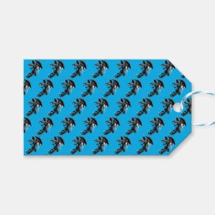 Eternal Night Beast Dragon Fantasy Blue Gift Tags