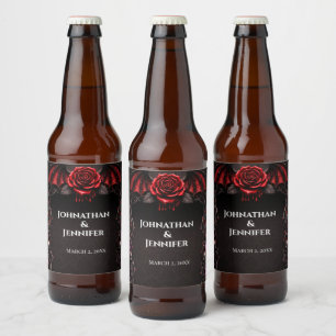 Eternal Night Gothic Vampire Wedding Dark Romance Beer Bottle Label
