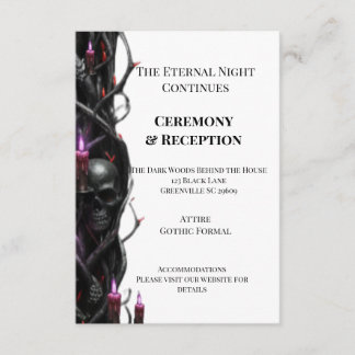 Eternal Night Gothic Vampire Wedding Dark Romance Enclosure Card