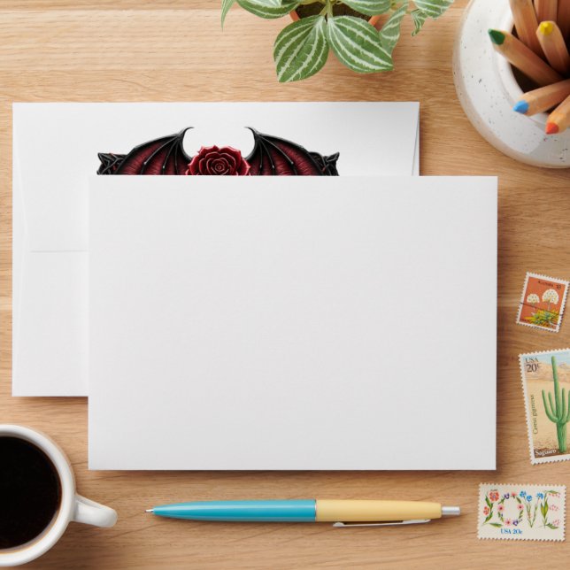 Eternal Night Gothic Vampire Wedding Dark Romance Envelope (Desk)