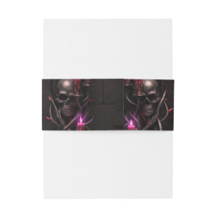 Eternal Night Gothic Vampire Wedding Dark Romance Invitation Belly Band