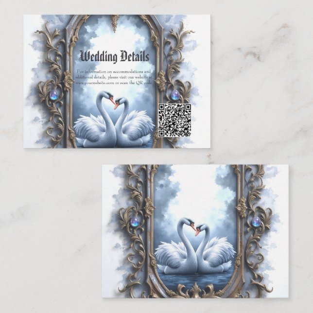 Eternal Reflection – The Swanheart Union.  Enclosure Card (Front/Back)