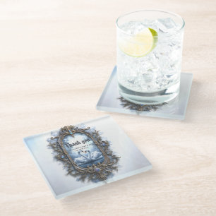 Eternal Reflection – The Swanheart Union. Glass Coaster