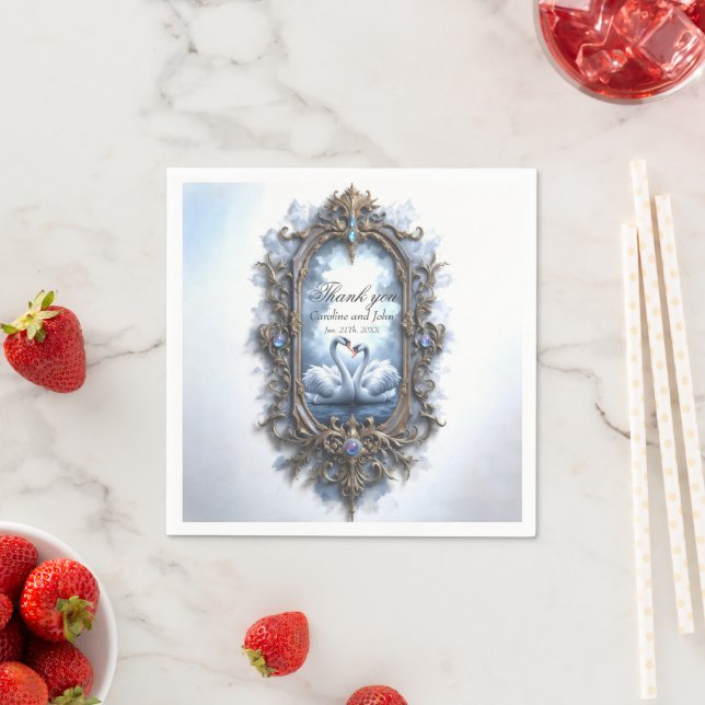Eternal Reflection – The Swanheart Union. Napkin (Insitu)
