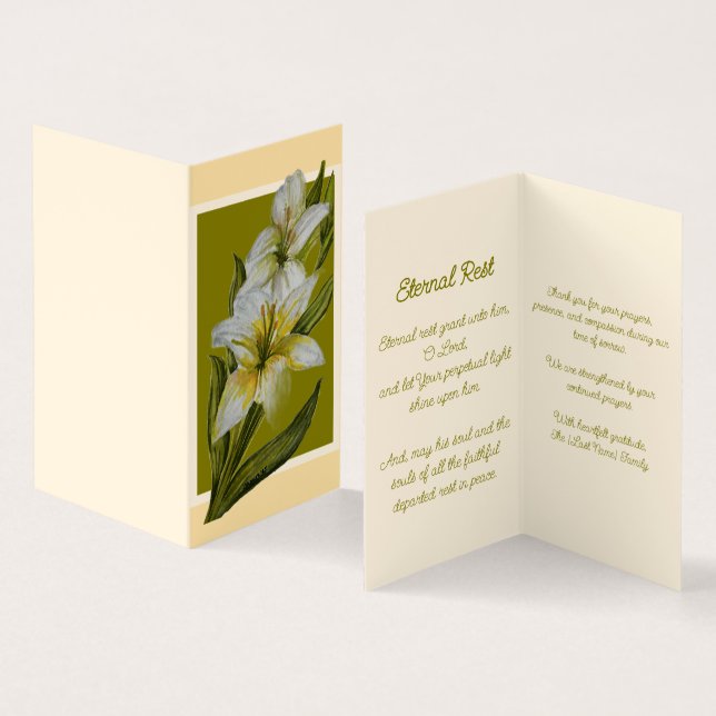 Eternal Rest Thank You Note (Inside and Outside)