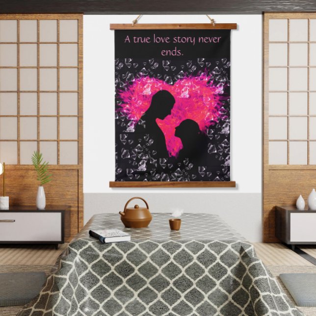 Eternal Romance - Love Quote Wall Tapestry (Creator Uploaded)