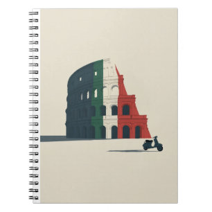 Eternal Rome: Colosseum in Tricolore with Vespa Notebook