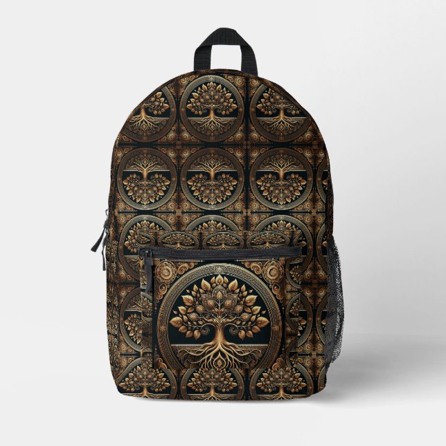Eternal Roots Tree of Life  Printed Backpack (Front)
