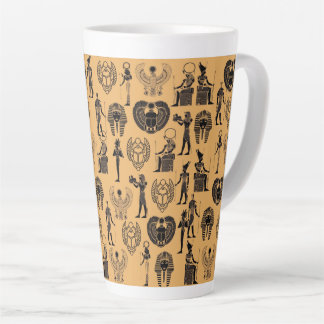 Eternal Sands: Egyptian Antique Elegance for Time Latte Mug