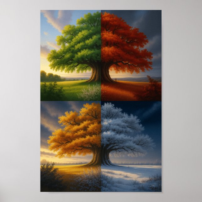 “Eternal Seasons Tree Art Print  (Front)