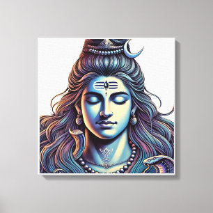Eternal Shiva: The Supreme Yogi in Divine Bliss Canvas Print