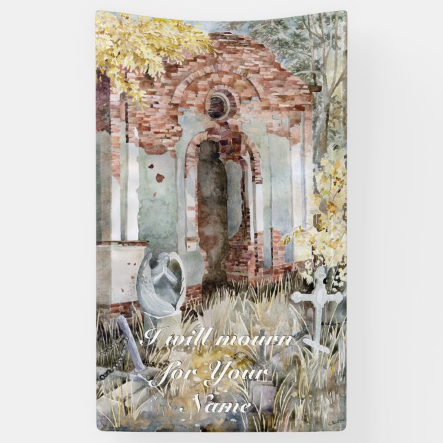 Eternal silence in the cemetery  banner (Vertical)