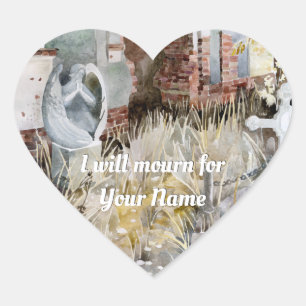 Eternal silence in the cemetery  heart sticker
