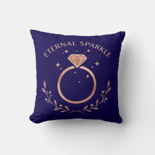 Eternal Sparkle Elegant Rose Gold Diamond Ring Cushion