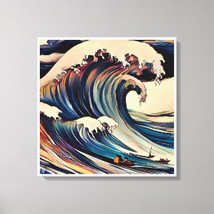 Eternal Surge: The Great Wave Canvas Print