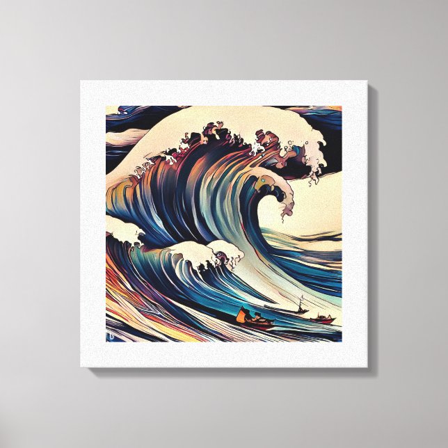 Eternal Surge: The Great Wave Canvas Print (Front)
