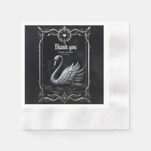 Eternal Swan of Love, Forever Begins Here. Napkin