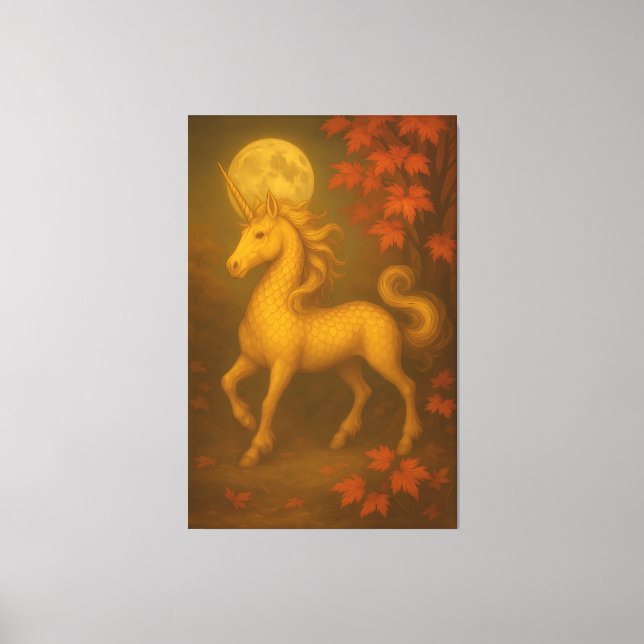 Eternal Unicorn – Premium Fine Art Portrait   Canvas Print (Front)