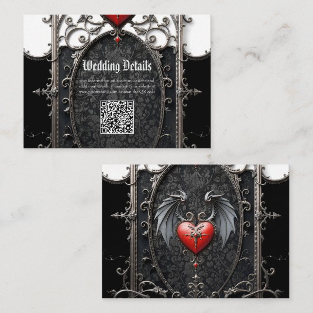Eternal Vows Beneath Midnight Wings.  Enclosure Card (Front/Back)