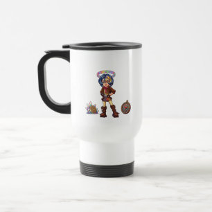 Eternal Voyager: Embroidered Cele Travel Mug