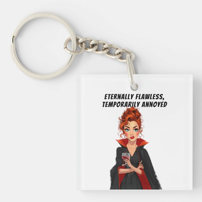 Eternally Flawless Vampire Ms Sass Key Ring (Front)