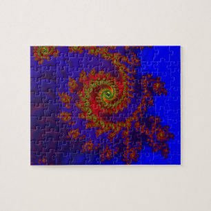 Eternity   Blue and Red Fractal Art Jigsaw Puzzle