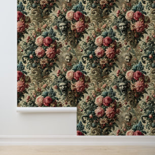 Eternity is Often Enough – Gothic Floral Design Wallpaper