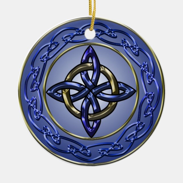 Eternity Knot Tree Ornament Circle (Front)