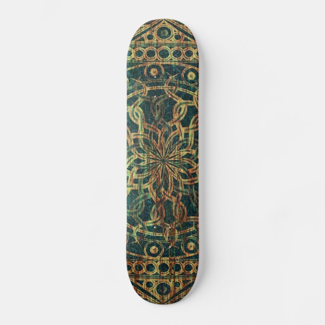 Eternity Mandala Weathered Skateboard (Front)