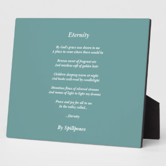 "ETERNITY" PLAQUE