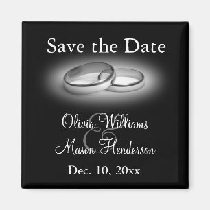 Eternity Save the Date Magnet (black)