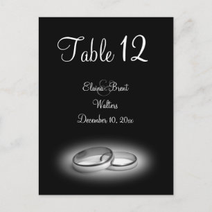Eternity Table Number (black) Postcard