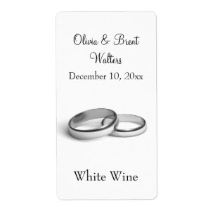Eternity Wedding Wine Label (white)