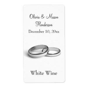Eternity Wedding Wine Label (white)